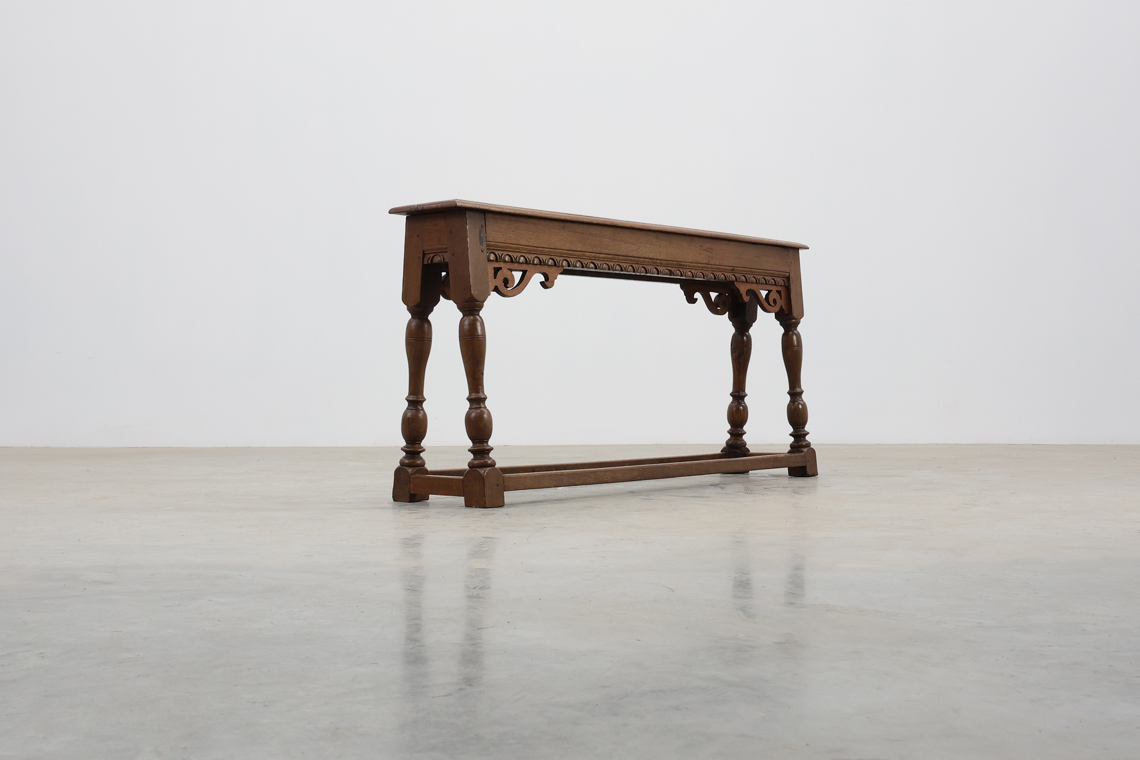 17th century Jacobean carved oak bench, UKthumbnail